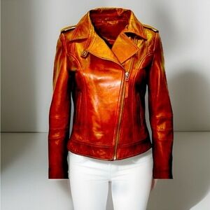 Authentic Levi’s Lambs Leather Moto Jacket